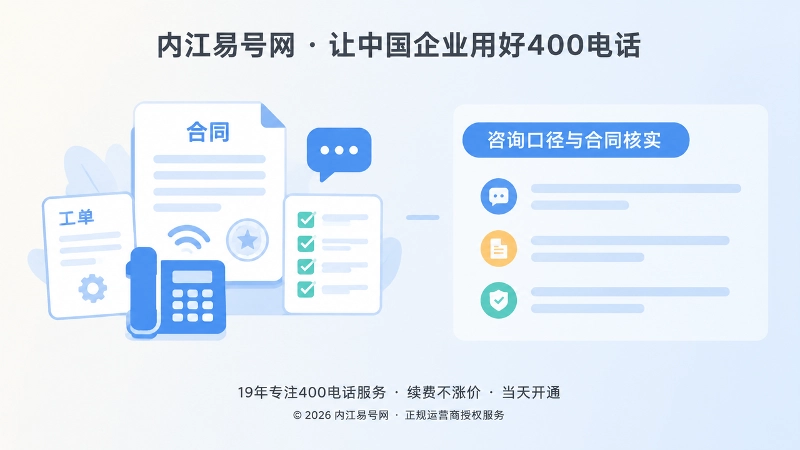 左图右文式配图，展示400电话办理前合同与工单核实